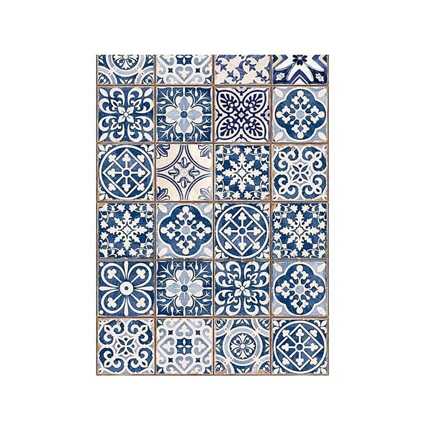 Hartie orez pentru decupaj 25-30 g/m2 A4 - motive patrate retro