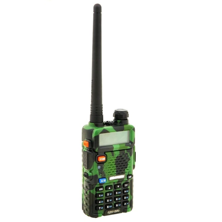 Statie Radio Emisie/Receptie Lychee UV-5R Camuflaj, dual band VHF si UHF, pentru distanta 5-10 KM