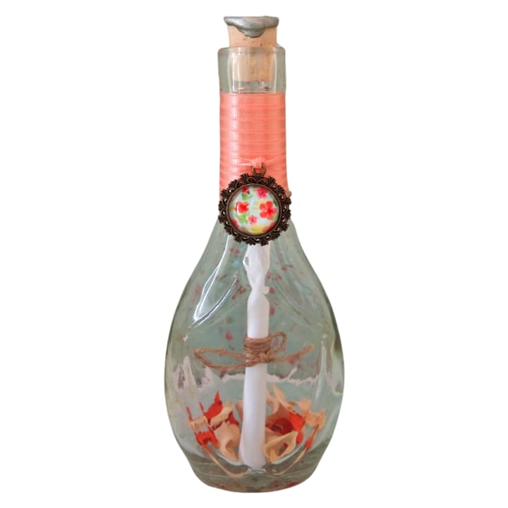 Scrisoare cadou pentru buni - tip papirus in sticla (model 5)