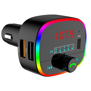 Modulator FM auto Loosafe® FM50, LED RGB, microSD, quickcharge 3.0 40W Type C, handsfree, negru Modulator FM auto Loosafe® FM50, LED RGB, microSD, quickcharge 3.0 40W Type C, handsfree, negru