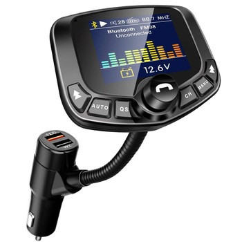 Modulator FM auto Loosafe® FM38, display color 1.8 inch, microSD, dual quickcharge 3.0, aux in, handsfree, negru Modulator FM auto Loosafe® FM38, display color 1.8 inch, microSD, dual quickcharge 3.0, aux in, handsfree, negru