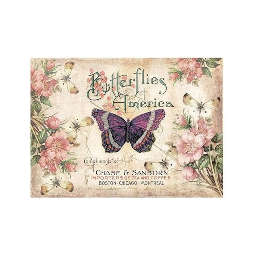 Hartie orez pentru decupaj 25-30 g/m2 A4 - fluturas mov