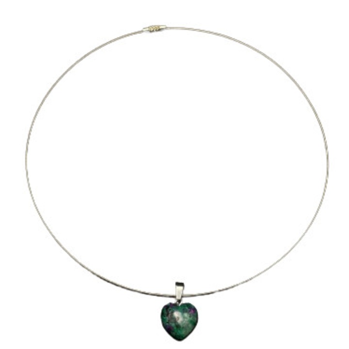 Colier la baza gatului, Zen Art, Pandantiv "Little heart" Zoisit, Multicolor