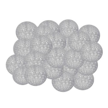 Ghirlanda luminoasa cu 20 globuri textile cu led Springos, gri Ghirlanda luminoasa cu 20 globuri textile cu led Springos, gri