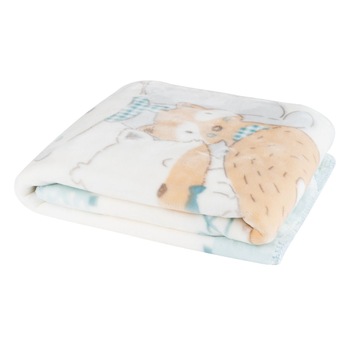 Paturica moale Super Soft 80 x 110 cm Funny Friends Blue Paturica moale Super Soft 80 x 110 cm Funny Friends Blue