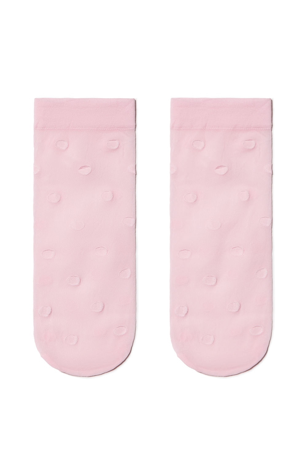 Sosete subtiri din poliamida cu model buline, Conte Elegant Fantasy 16124, Roz 36-39