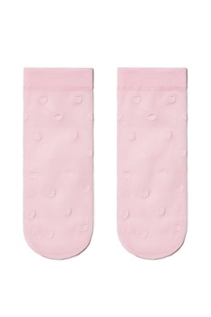Sosete subtiri din poliamida cu model buline, Conte Elegant Fantasy 16124, Roz 36-39 Sosete subtiri din poliamida cu model buline, Conte Elegant Fantasy 16124, Roz 36-39