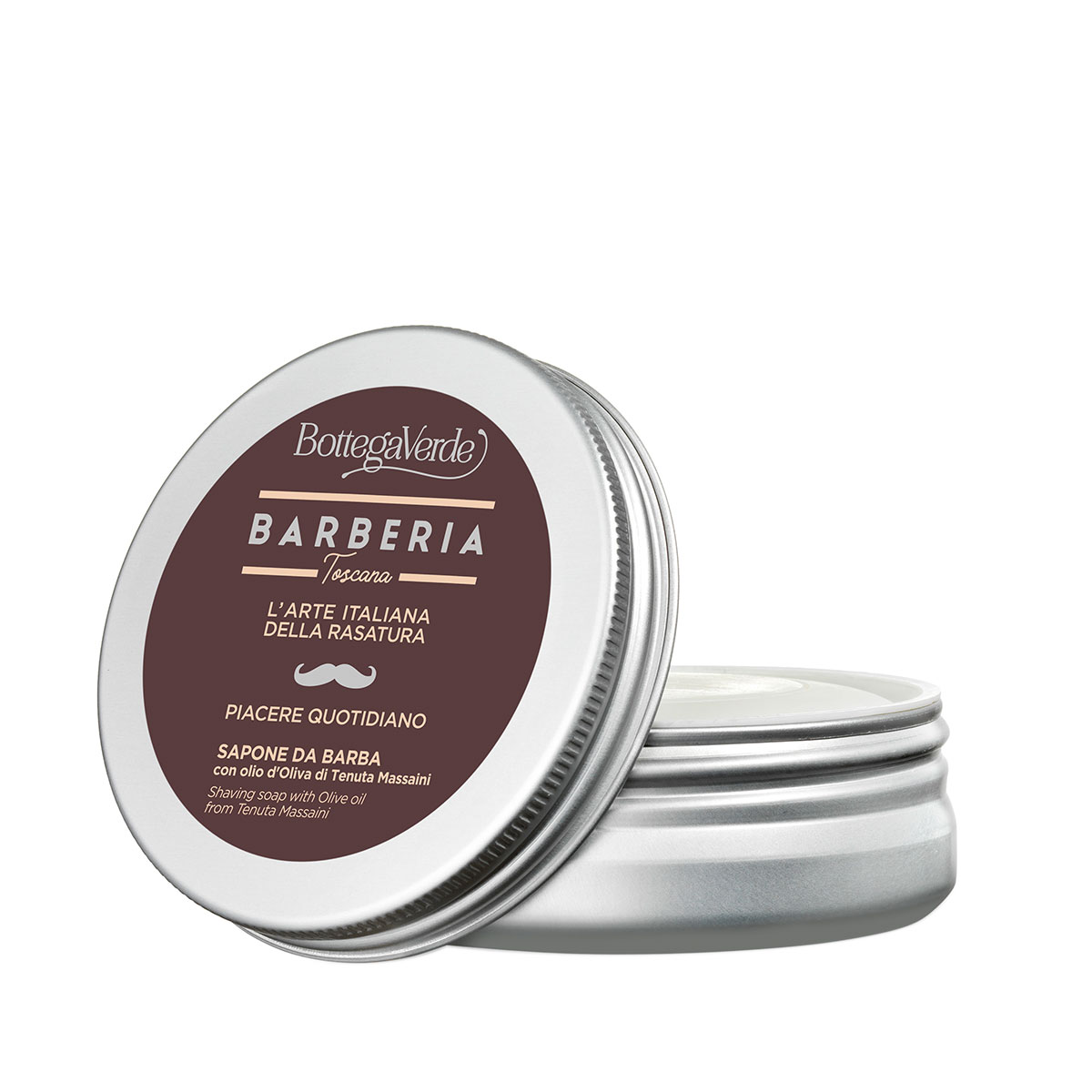 Sapun barbierit, hidratant, cu ulei de masline de la Palatul Massaini - Barberia Toscana, 100 G, Bottega Verde