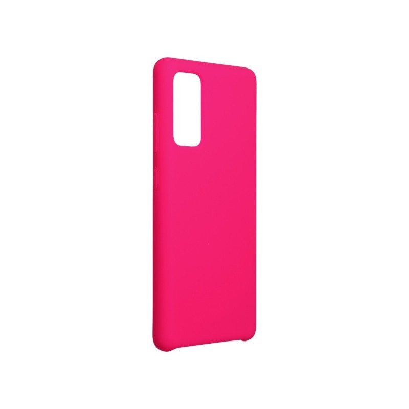 Husa Spate Forcell Silicone Pentru Samsung Galaxy S20 Fe, Alcantara La Interior - Roz