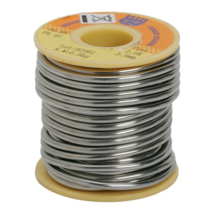 Fludor Fahrenheit, diametru 3 mm, flux de 2%, Sn/Pb 60/40%, 0,5 kg