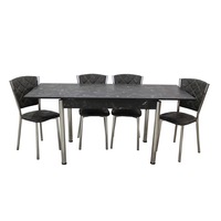 set masa extensibila pal melaminat 110 x 70 marmura neagra cu 4 scaune efes sarp gri imagen 53_0_
0