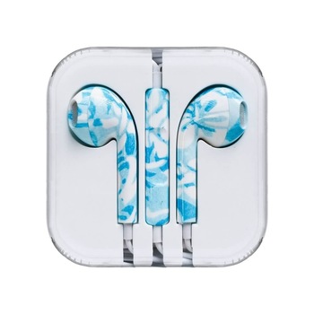 Casti iPhone / iPad / iPod, Mufa Jack 3.5mm, Controller si Microfon, Model Marmura, Albastru Casti iPhone / iPad / iPod, Mufa Jack 3.5mm, Controller si Microfon, Model Marmura, Albastru