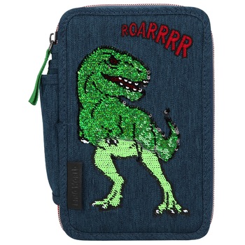 Penar baieti Dino World verde cu paiete reversibile 11071 Penar baieti Dino World verde cu paiete reversibile 11071