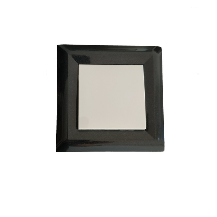 LB Light Softline kapcsoló, fehér, keret fekete