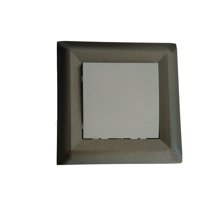 Intrerupator simplu LB Light Softline, gri, cu rama negru grafit