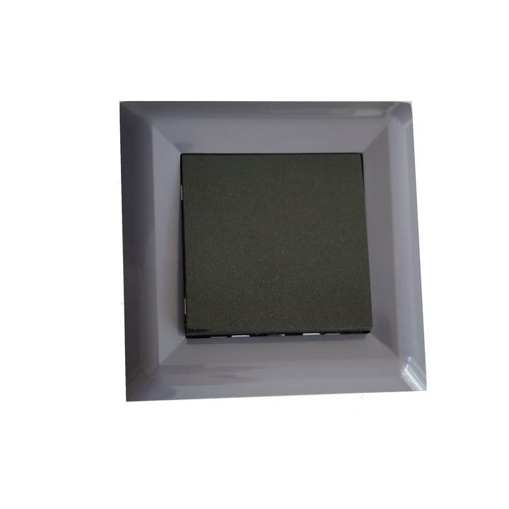 LB Light Softline kapcsoló, fekete, keret lila