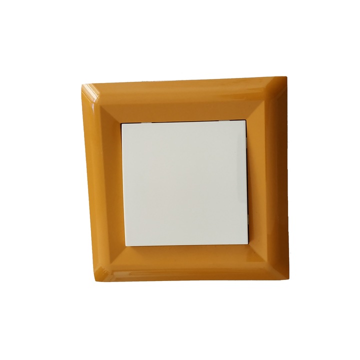 Ключ единичен LB Light Softline, бял с оранжева рамка