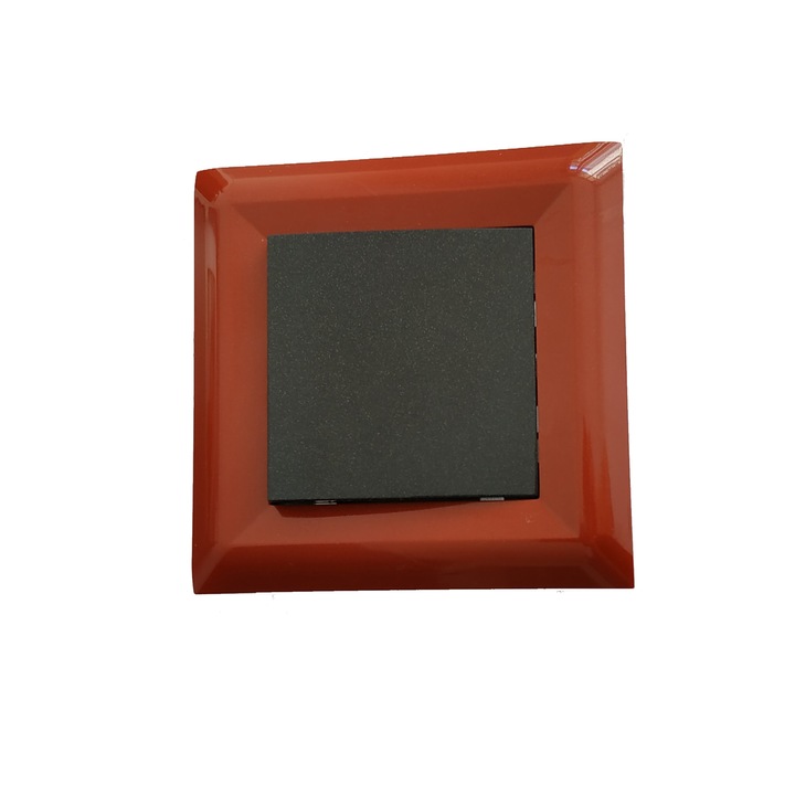 LB Light Softline kapcsoló, fekete, keret piros