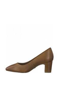 Tamaris, Pantofi de piele cu toc inalt, Maro, 40 Tamaris, Pantofi de piele cu toc inalt, Maro, 40