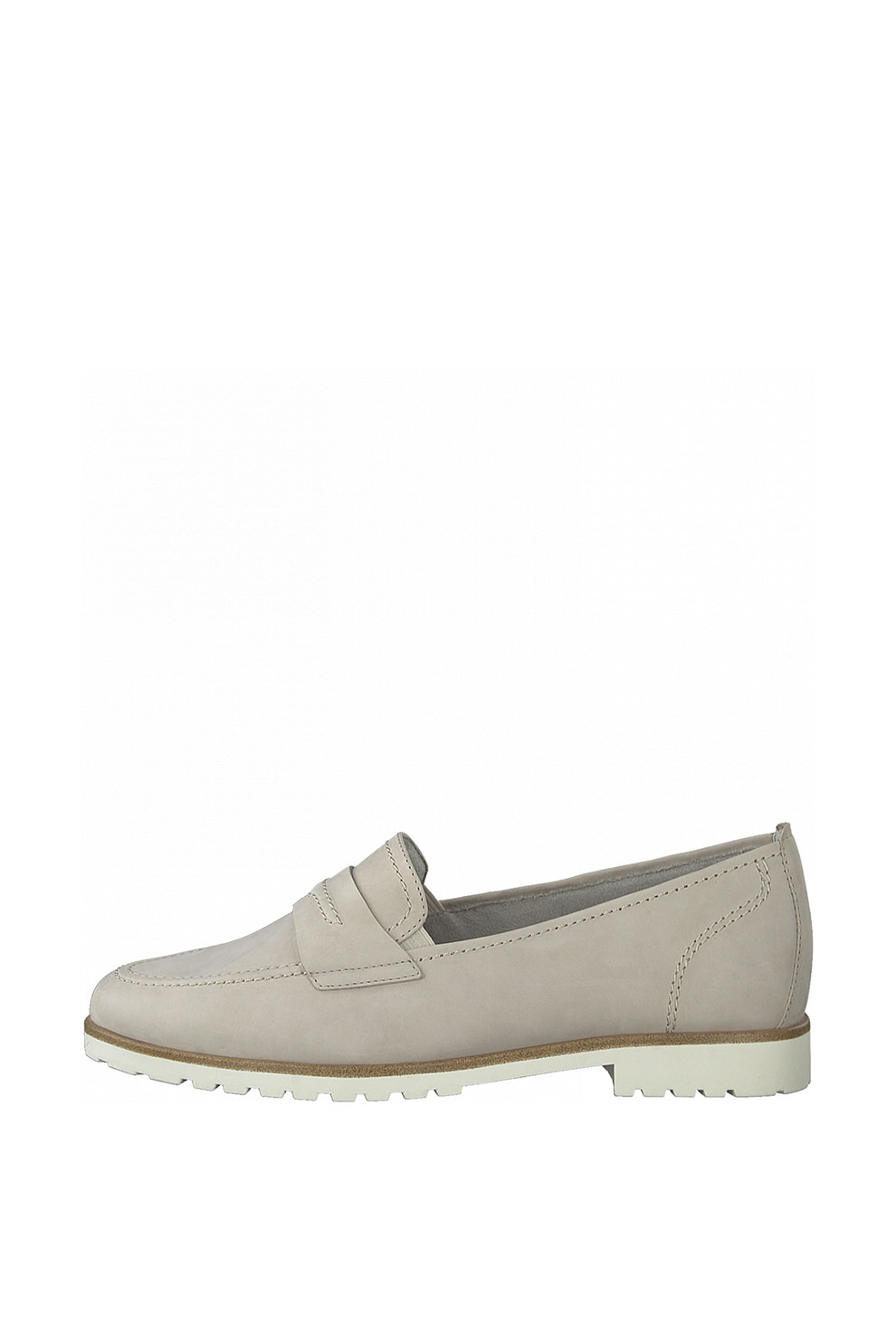 Tamaris, Pantofi loafer de piele nabuc