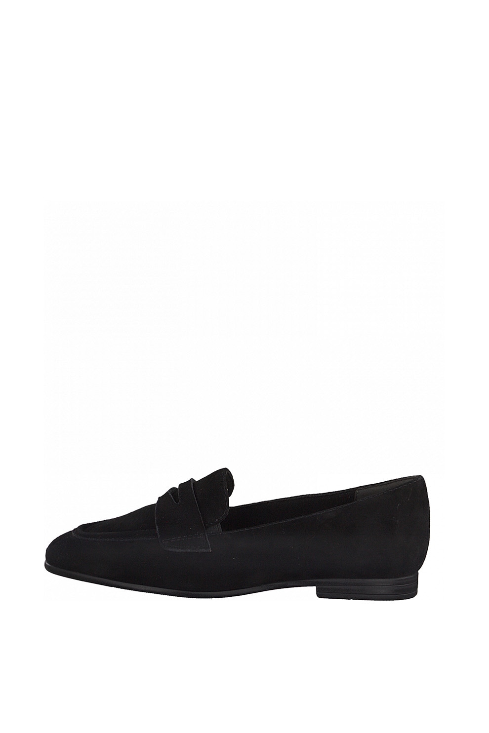 Tamaris, Pantofi loafer din piele intoarsa cu decupaj