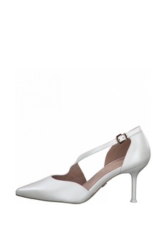 Tamaris, Pantofi stiletto de piele cu bareta asimetrica Tamaris, Pantofi stiletto de piele cu bareta asimetrica
