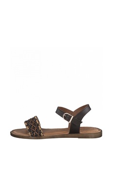 Tamaris, Sandale de piele si piele ecologica, cu aspect impletit Tamaris, Sandale de piele si piele ecologica, cu aspect impletit