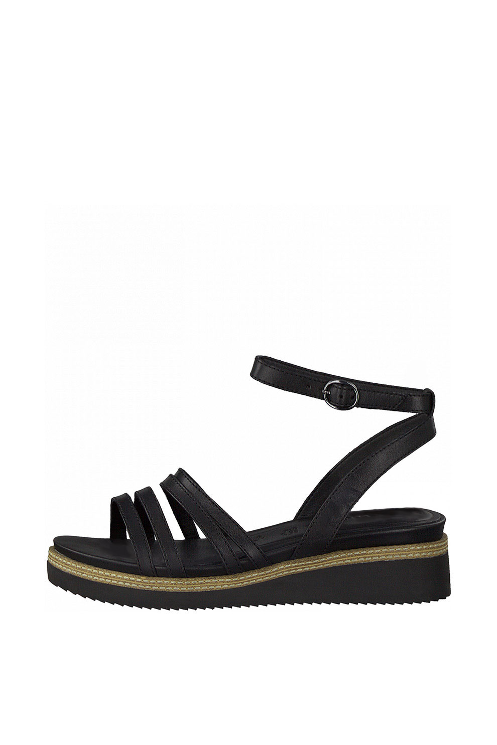 Tamaris, Sandale wedge de piele