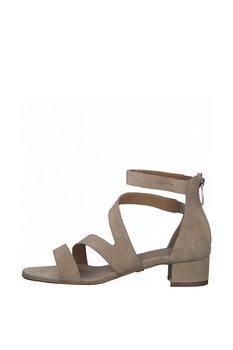 Tamaris, Sandale de piele intoarsa cu bareta pe glezna Tamaris, Sandale de piele intoarsa cu bareta pe glezna