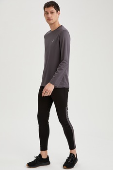 DeFacto, Pantaloni sport slim fit, Negru DeFacto, Pantaloni sport slim fit, Negru