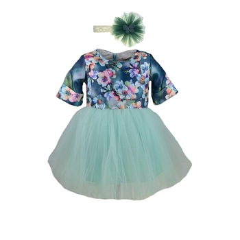 Rochie eleganta pentru fete Colibri 8062V, Verde, 80 Rochie eleganta pentru fete Colibri 8062V, Verde, 80