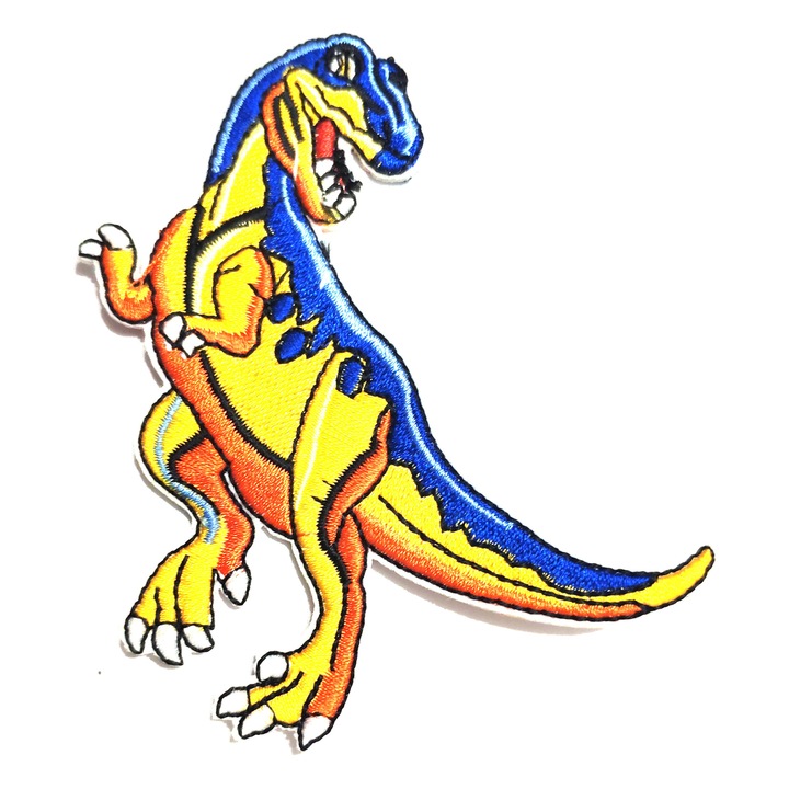 Petic textil / patch brodat Dinozaur T-Rex 10x7.5 cm