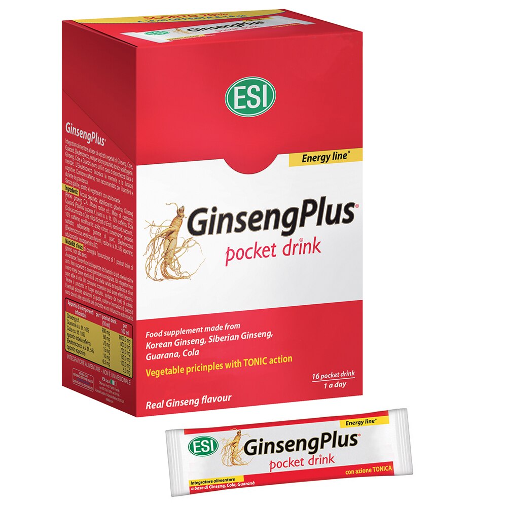 Supliment alimentar GinsengPlus Pocket Drink, 16 plicuri