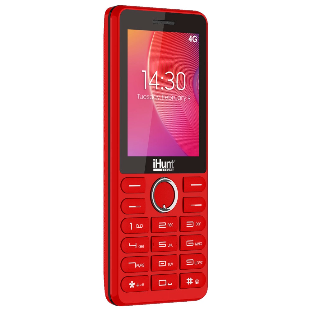 Telefon mobil iHunt i7 4G 2021, Dual SIM, 128MB, 64MB RAM, 4G, Red