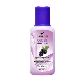 Dizolvant oja unghii, acetona Gabrini cu parfum de mure, 80 ml Dizolvant oja unghii, acetona Gabrini cu parfum de mure, 80 ml