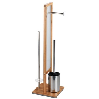 Suport pentru baie universal RIVALTA, 3in1, Bambus, 23x18x70 cm, WENKO Suport pentru baie universal RIVALTA, 3in1, Bambus, 23x18x70 cm, WENKO