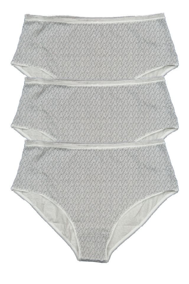 Set trei chiloti clasici cu talie inalta dama Serena, multicolor, model HCF 02, Multicolor