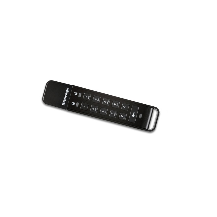 Unitate flash USB 3.1, IStorage, datAshur Personal 2, Criptata hardware Autentificare PIN, Portabila, Negru, 16 GB