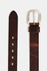 Esprit, Curea de piele cu catarama metalica, Maro inchis, 80 CM Standard