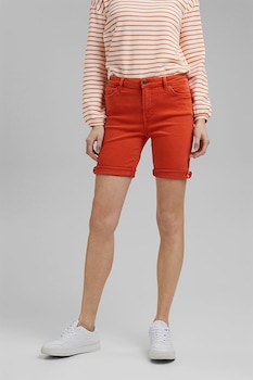 Esprit, Pantaloni scurti slim-fit de denim, Oranj mandarina Esprit, Pantaloni scurti slim-fit de denim, Oranj mandarina