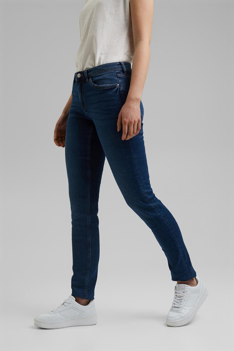 EDC by Esprit, Blugi slim fit, Bleumarin/Albastru inchis