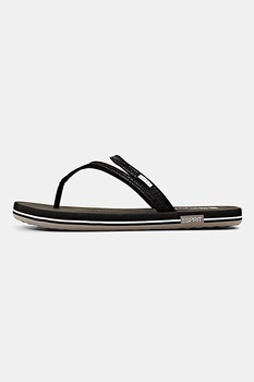 Esprit, Papuci flip-flop cu aspect lucios Ala, Negru, 40 Esprit, Papuci flip-flop cu aspect lucios Ala, Negru, 40