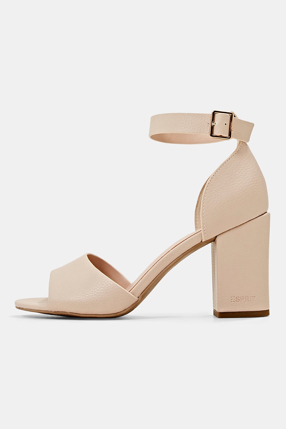Esprit, Sandale din piele ecologica cu toc inalt, Scortisoara, 40