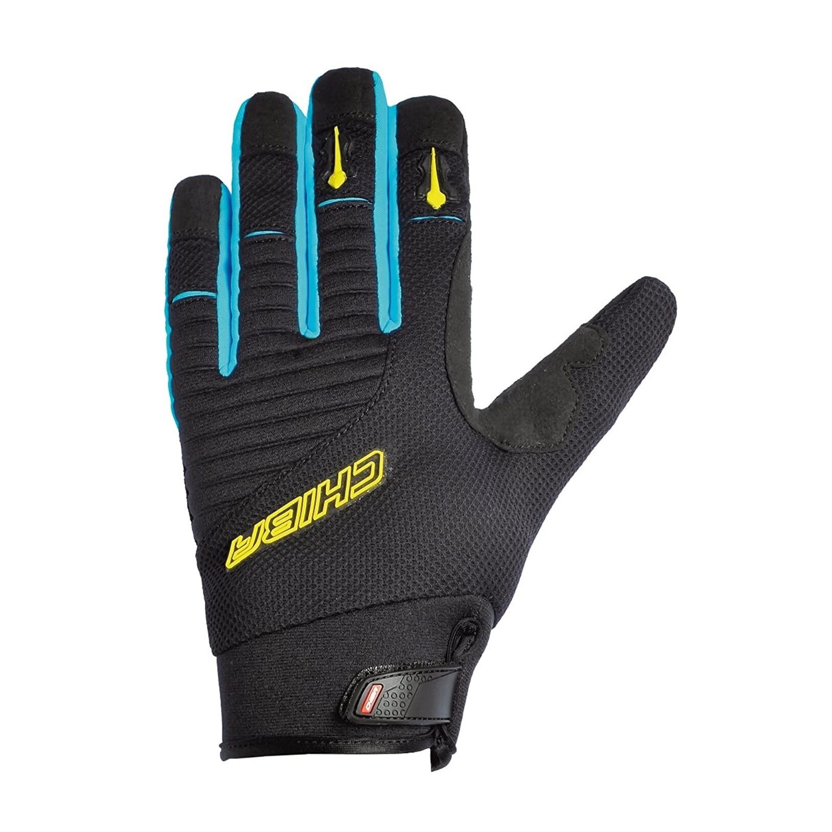 Manusi copii ciclism, Chiba Strike, Negru/Albastru, 8/M