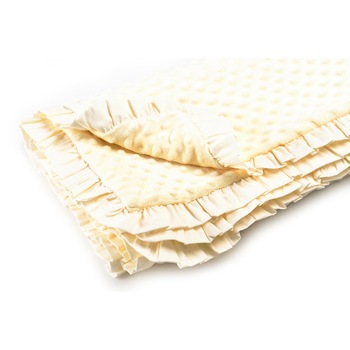 Paturica soft dubla botez , crem, 80 x 100 cm Paturica soft dubla botez , crem, 80 x 100 cm