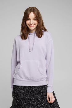 EDC by Esprit, Hanorac lejer din amestec de bumbac organic, Lila EDC by Esprit, Hanorac lejer din amestec de bumbac organic, Lila