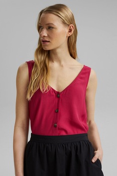 Esprit, Top lejer cu decolteu in V, Zmeuriu Esprit, Top lejer cu decolteu in V, Zmeuriu