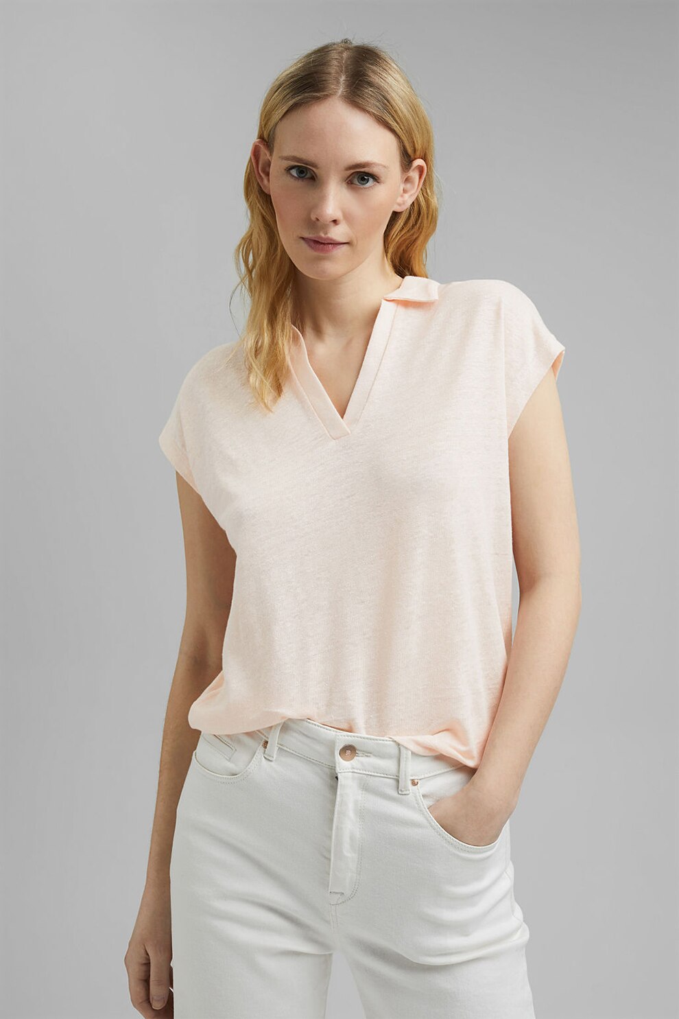 Esprit, Tricou polo de in, Roz pal
