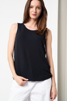 EDC by Esprit, Bluza cu decolteu rotund, Negru EDC by Esprit, Bluza cu decolteu rotund, Negru