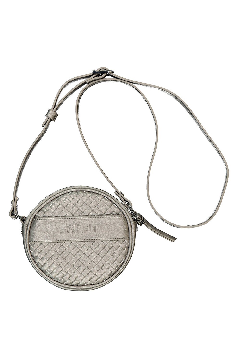 Esprit, Geanta crossbody de piele ecologica Minnesota, Gri